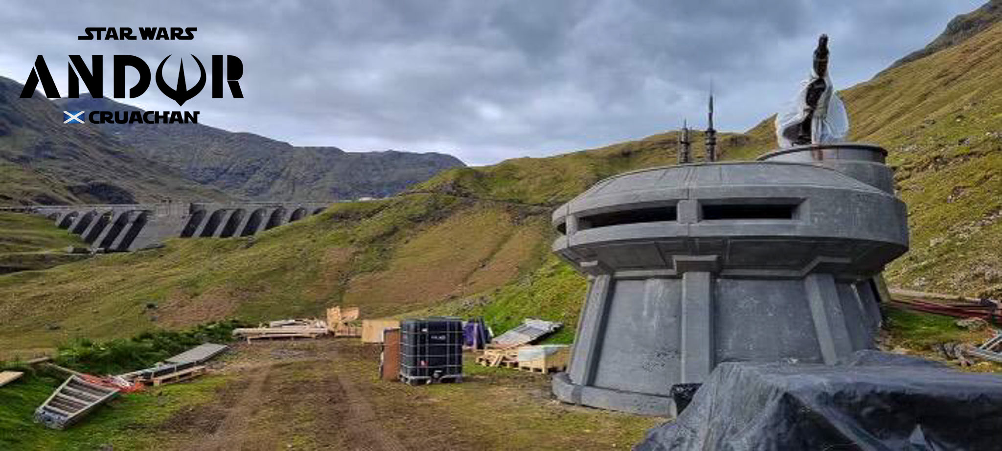Comparaison entre le décor impérial d’Andor et le barrage réel de Cruachan