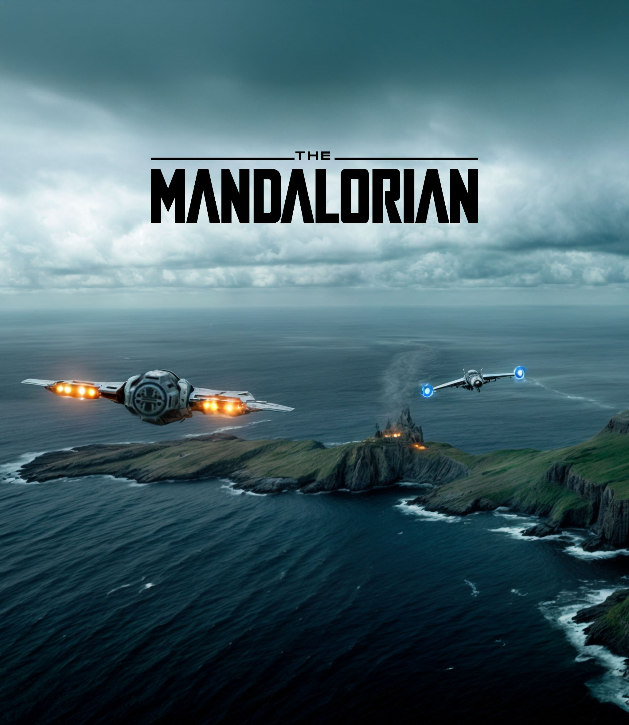 Montage identifiant Neist Point comme paysage de Kalevala dans The Mandalorian