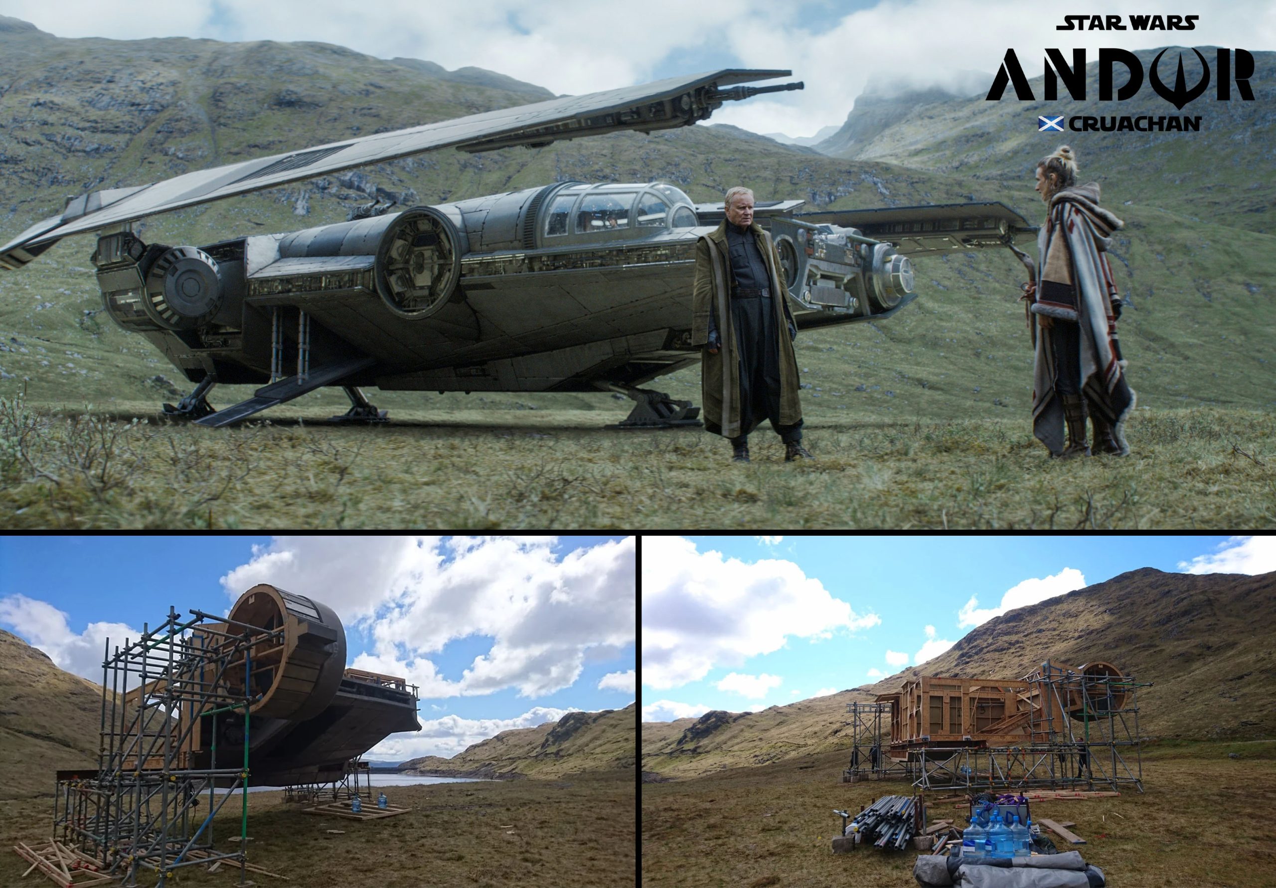 Comparaison entre une scène d’Andor et la construction du vaisseau dans les Highlands